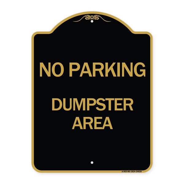 Signmission Keep Driveway Clear No Parking Day or Night, Black & Gold Aluminum Sign, 18" x 24", BG-1824-24628 A-DES-BG-1824-24628 - main